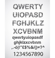 scribble alphabet with pen sketch effect vector image