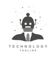 cute vintage robot with human body robotics vector image vector image