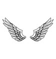 eagle wings in tattoo style isolated on white vector image