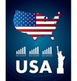 usa icons over blue background vector image