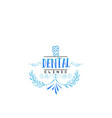 typographic badges - dental clinic on the basis vector image