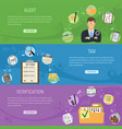 auditing tax and business accounting banners vector image vector image