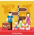 happy family trip traveling holiday vector image