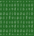 seamless patterns with doodle trees vector image vector image