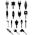 electric plugs icons set vector image vector image