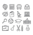 school and education line icons vector image
