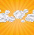 sunburst backgrounds with clouds vector image vector image