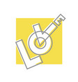 love sign in trendy colors 2021 gray and yellow vector image vector image