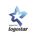 star logo of colored ribbons vector image