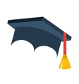 hat graduation uniform icon vector image