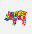 pig colorfully vector image vector image