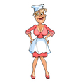 cartoon woman cook vector image