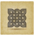 celtic knot on vintage background vector image vector image