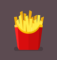 french fries in flat style vector image