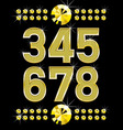 gold letters set vector image