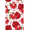 seamless pattern pomegranate fruits and seeds vector image