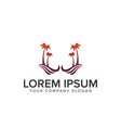 palm tree logo holiday vector image