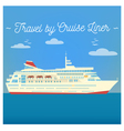 travel banner tourism industry cruise liner vector image