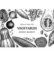 harvest festival frame design vegetables herbs vector image vector image
