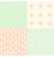 set of 4 hand drawn cute seamless patterns vector image