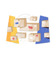 distribution chain process of cargo flow vector image vector image