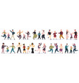 happy dancing families parents vector image vector image
