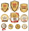 quality golden labels and shields collection vector image