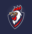 chicken wearing glasses vector image vector image