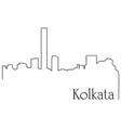 kolkata city one line drawing vector image