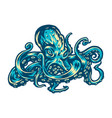 octopus use three colors vector image vector image