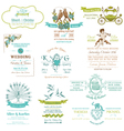wedding vintage invitation collection vector image