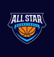 basketball club logo design vector image