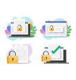 confidential secure online digital computer data vector image vector image