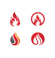 fire flame logo template vector image