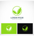 green leaf plant seed logo vector image