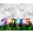 2015 merry christmas and happy new year flyer vector image