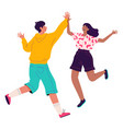 boy and girl high five quality vector image