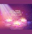 diwali greeting background 3d festival vector image