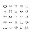 hand drawn funny smiley faces sketched facial vector image