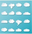 shiny white cloud icons vector image vector image