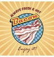 bacon retro poster vector image