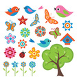 colorful spring set vector image