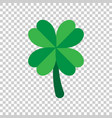 four leaf clover icon in flat style st patricks vector image vector image