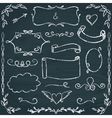 hand-drawn chalkboard frames and elements set vector image