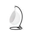 white swing chair vector image