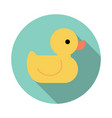 yellow rubber duck toy bath vector image