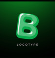 3d playful letter b kids and joy style symbol vector image vector image