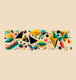 abstract modern art shapes background vector image vector image