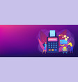 payment processing concept banner header vector image vector image
