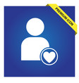 favorite user icon for web and mobile vector image vector image